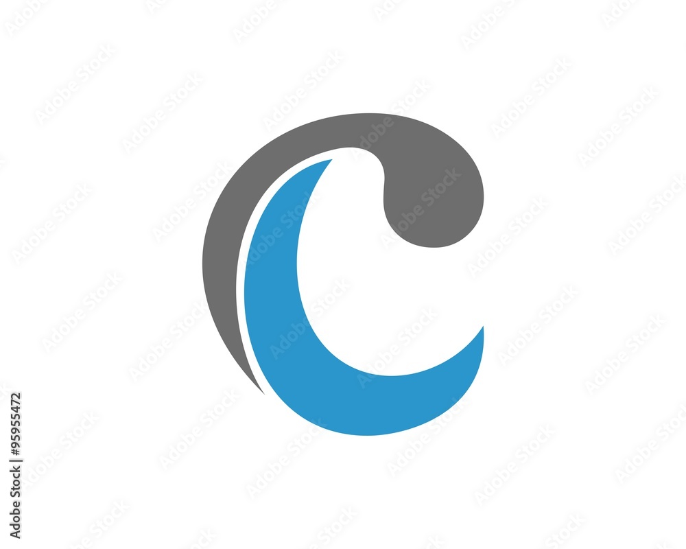 C decorative letter logo C decorative letter logo