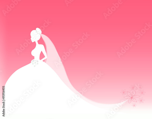 Vector pretty bride