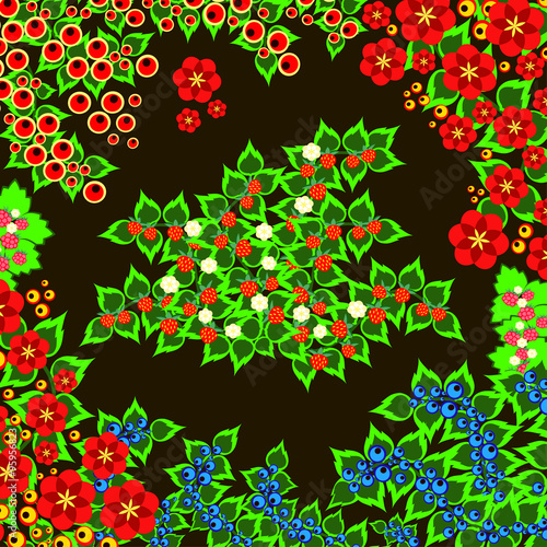 Wallpaper Mural pattern flower illustration Torontodigital.ca