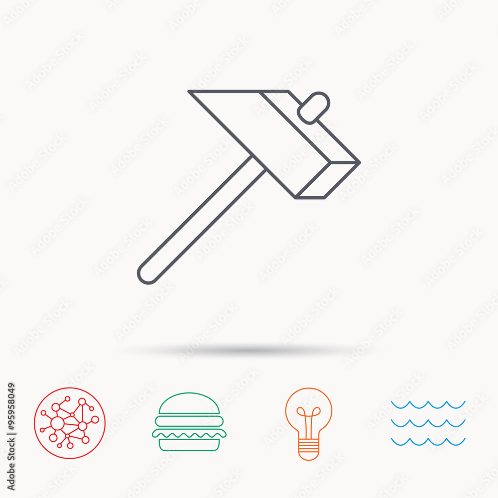 Hammer icon. Repair or fix sign. Hammer icon. Repair or fix sign.