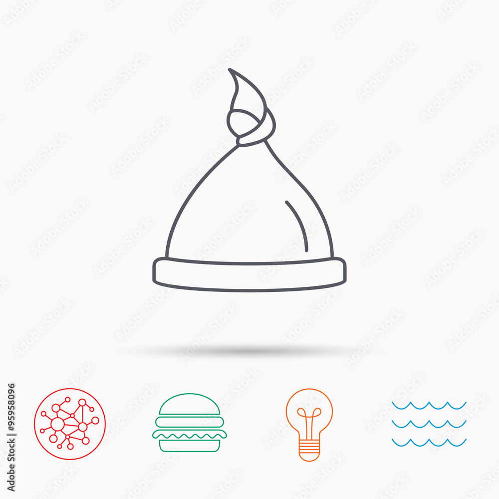Fototapeta premium Baby hat icon. Newborn cap sign.