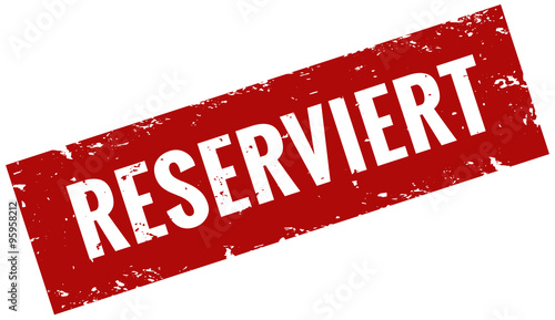 Stempel rot reserviert grunge
