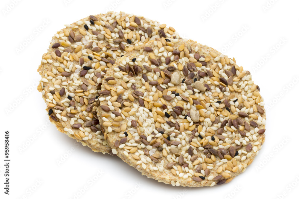Nature gourment biscuits with sea salt and sesam seeds. Nature gourment biscuits with sea salt and sesam seeds.
