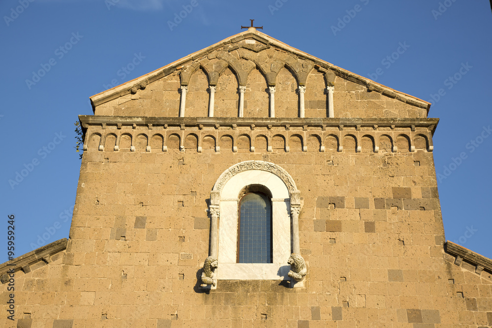 Romanesque church facade