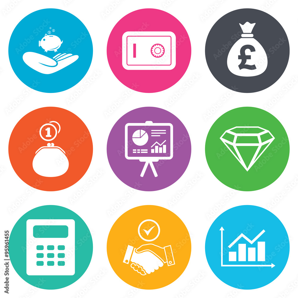 Money, cash and finance icons. Handshake sign. Money, cash and finance icons. Handshake sign.