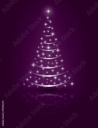 sapin de noël violet