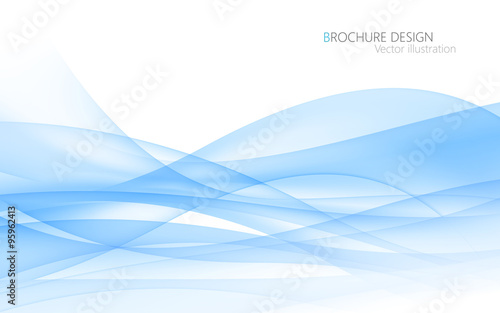 Abstract blue waves. Vector Illustration