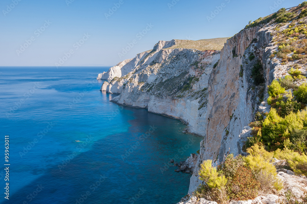 Fototapeta premium Cliff coast on Zakynthos Island