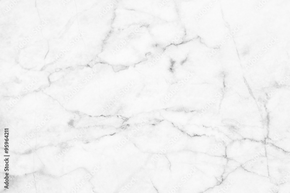Naklejka premium White marble patterned texture background ,(black and white).