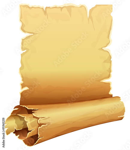 Big golden scroll of parchment 