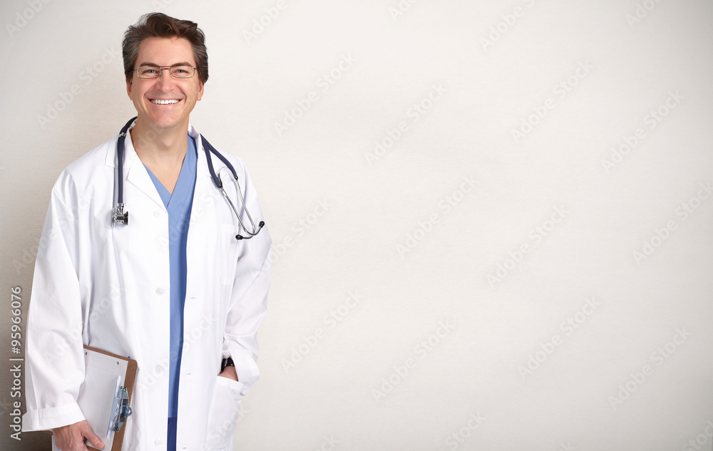 Smiling medical doctor man. Smiling medical doctor man.