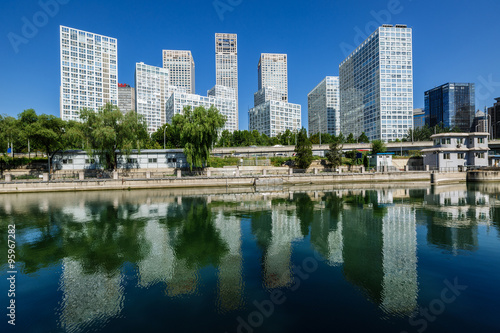 Office buildings scenery in the business city center