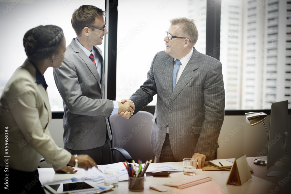 Business People Handshake Greeting Deal Concept Business People Handshake Greeting Deal Concept