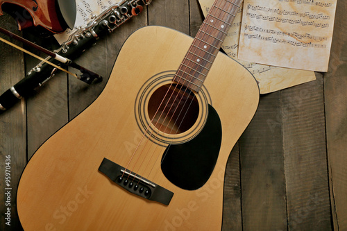 Acoustic guitar, soprano sa...