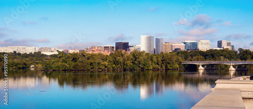 Downtown of Arlington, Virginia and Potomac River photo