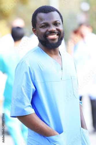 Portrait of an handsome smi...