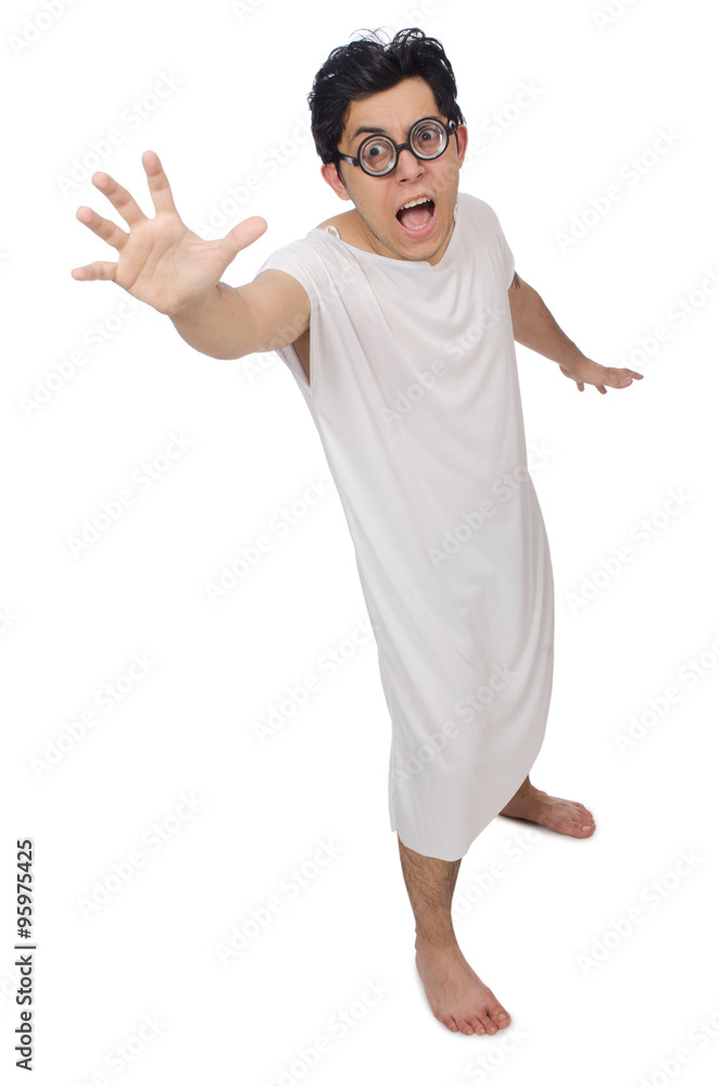 Funny man suffering from mental disorder Funny man suffering from mental disorder