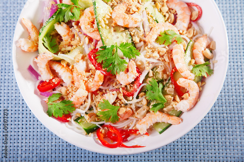 Asian salad with noodles