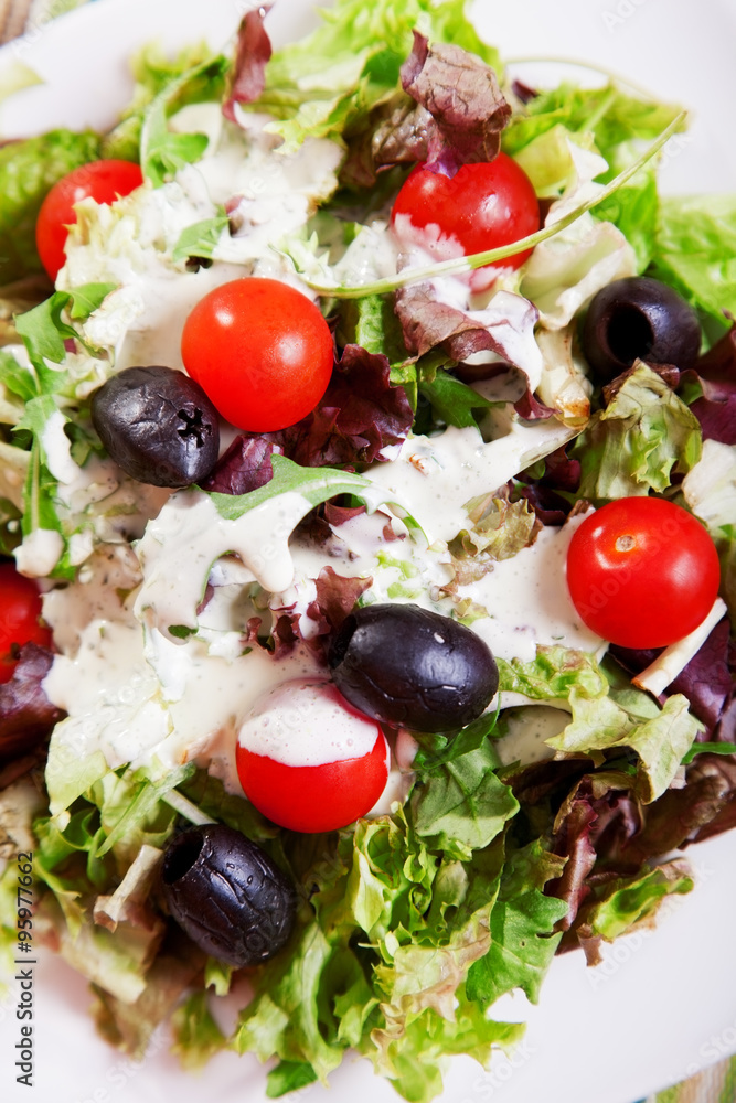 Fresh salad with cherry tomatos Fresh salad with cherry tomatos