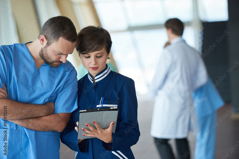 Fototapeta premium group of medical staff at hospital