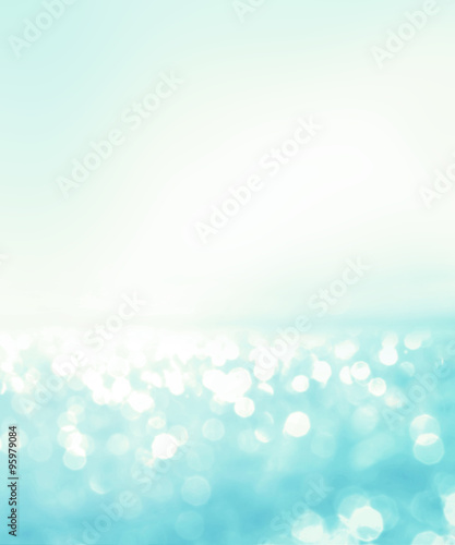 abstract blur light on the sea and ocean background for summer 