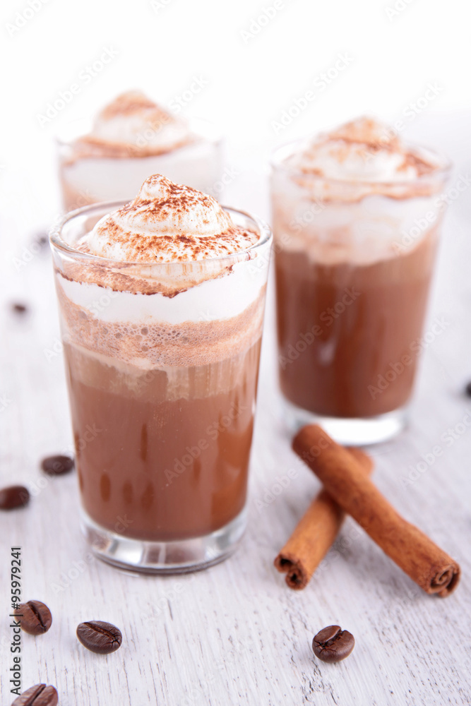 coffee and cream with cocoa coffee and cream with cocoa