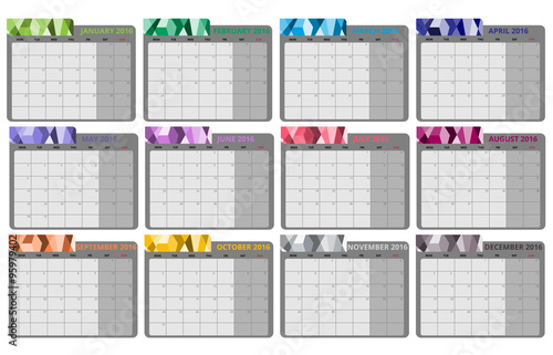 Monthly plan 2016