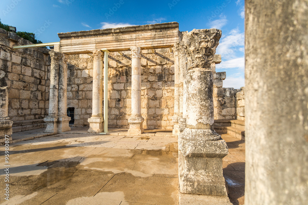 Synagogue in Jesus Town of Capernaum