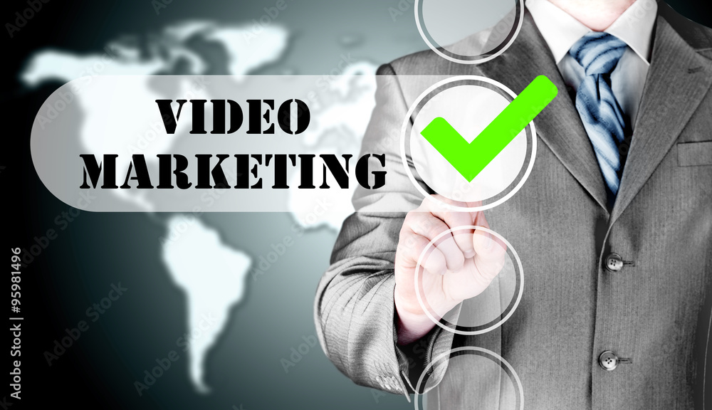 business man pressing checkbox Video Marketing business man pressing checkbox Video Marketing