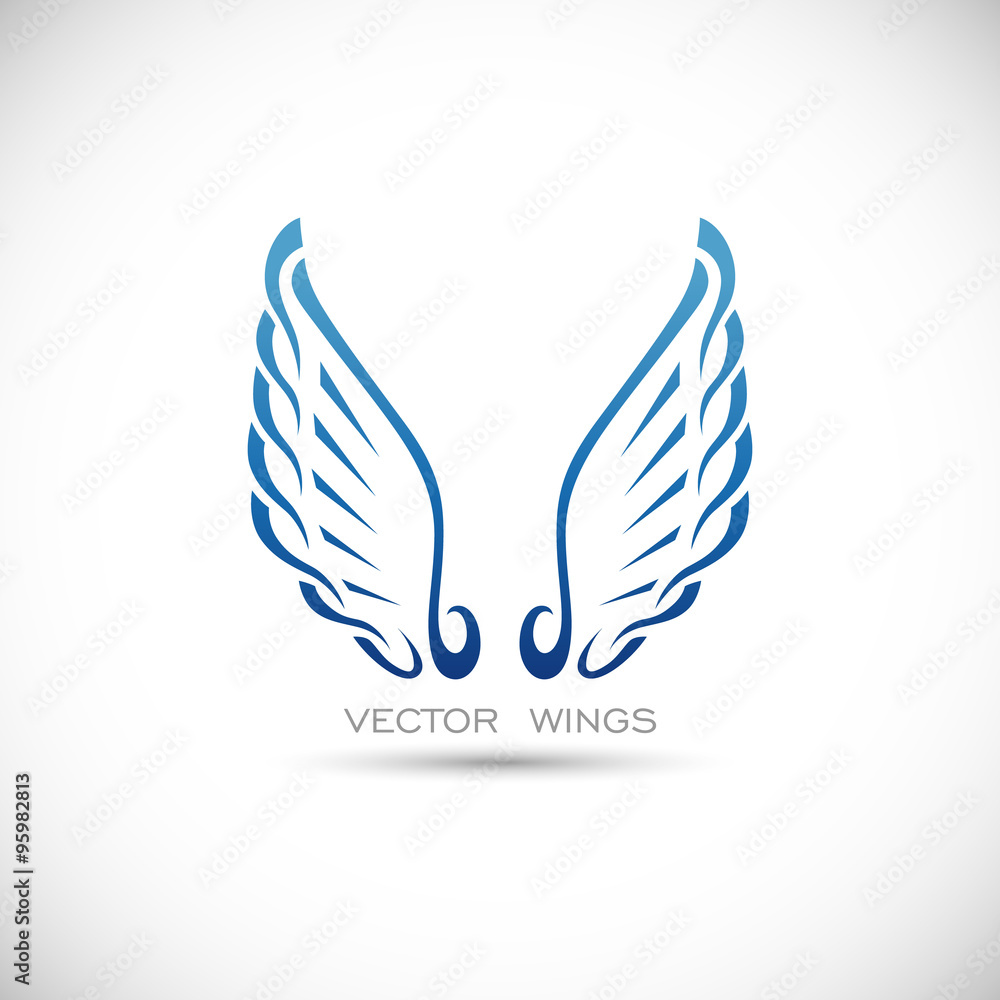 Fototapeta premium Label with wings