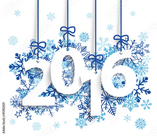 2016 Blue Snowflakes