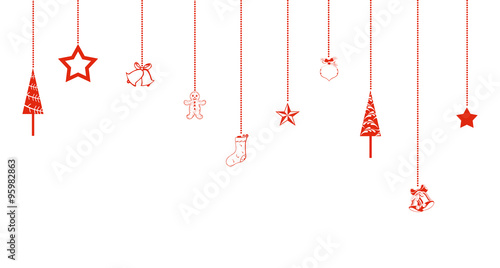 Hängende Weihnachtsdekoration vor Hintergrund