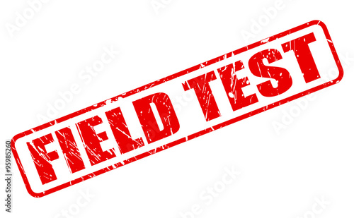 FIELD TEST red stamp text