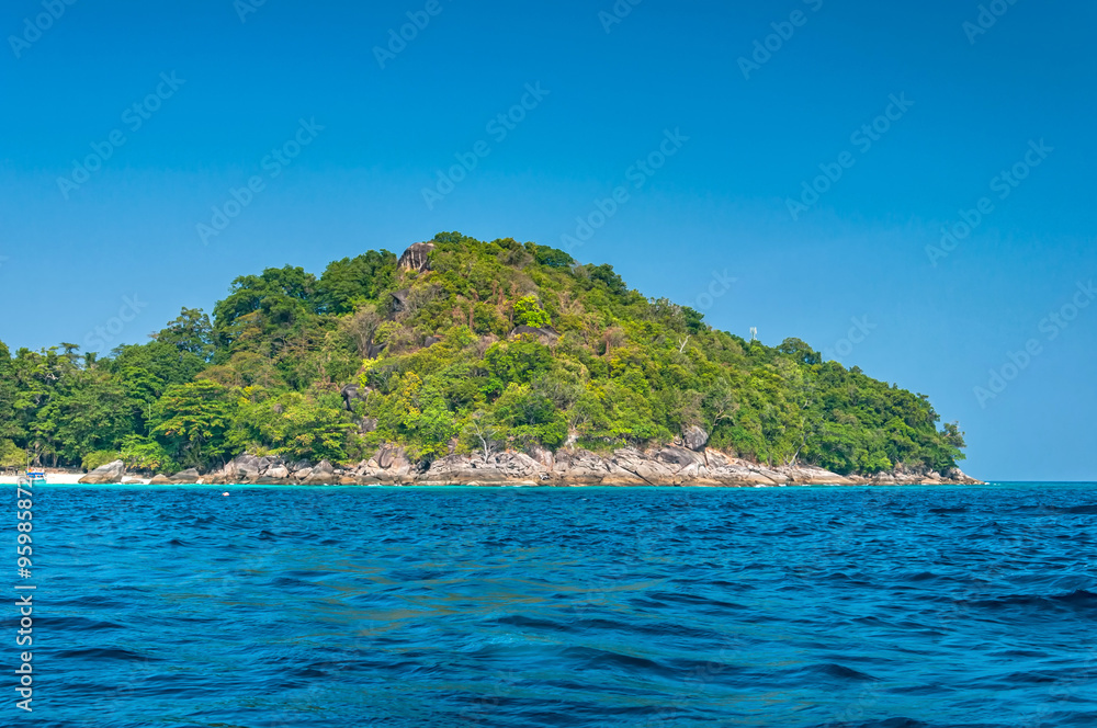 similan island with deep ocean