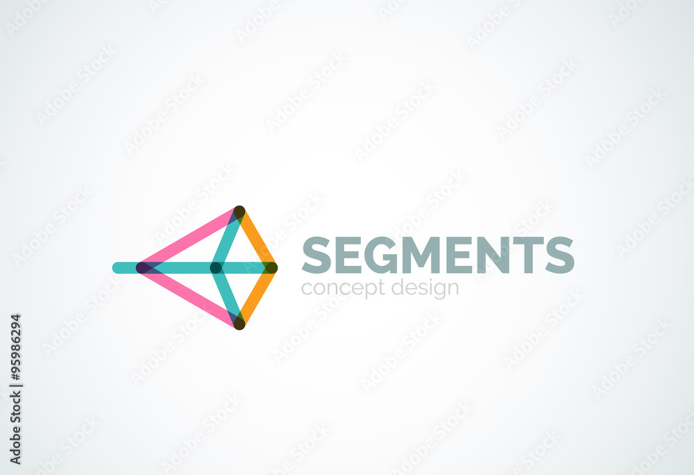 Vector outline minimal abstract geometric logo Vector outline minimal abstract geometric logo