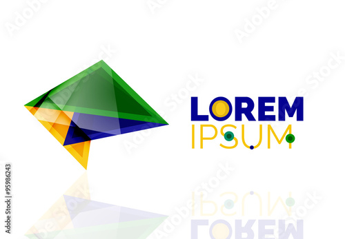 Logo, abstract geometric business icon
