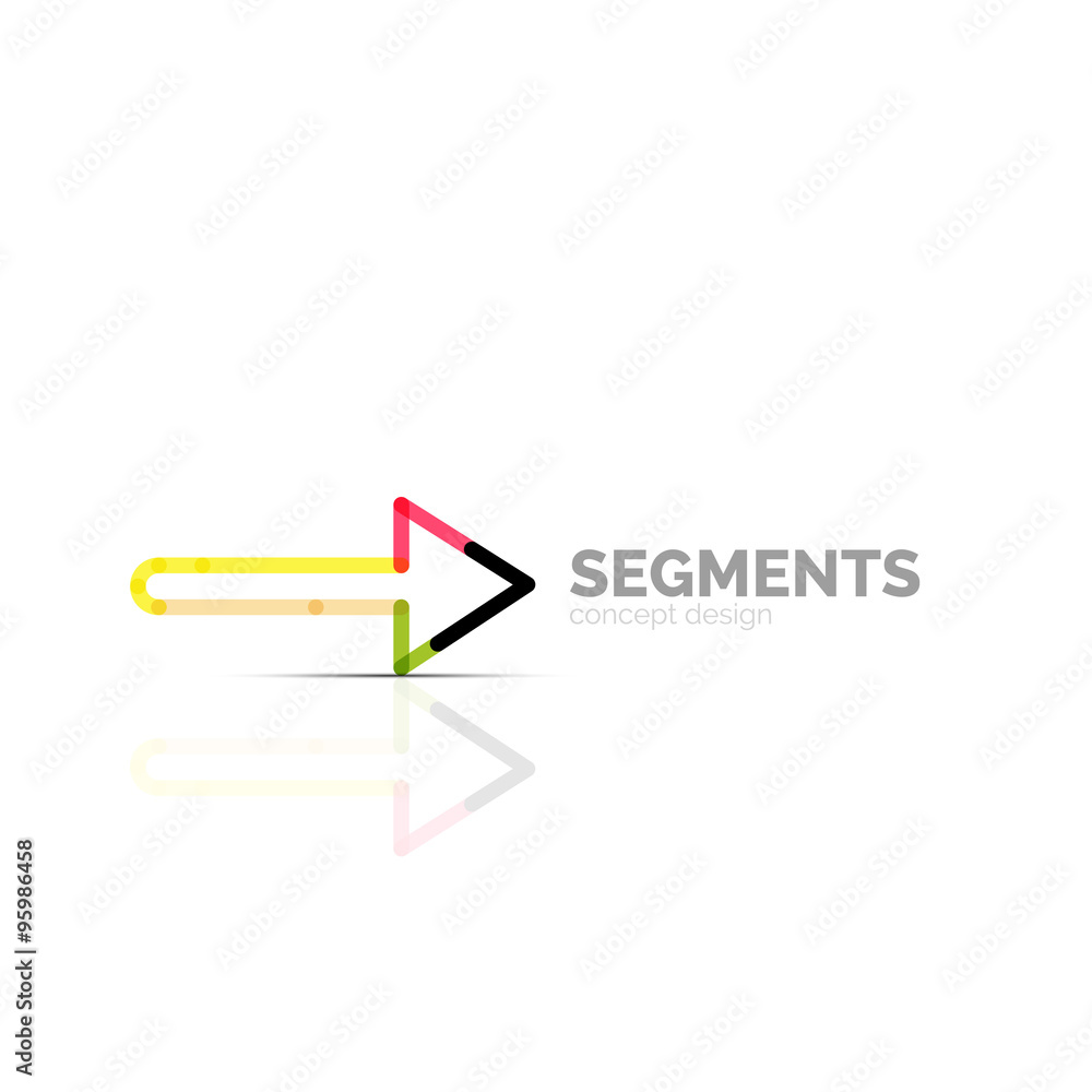 Arrow icon vector logo. Company branding element Arrow icon vector logo. Company branding element