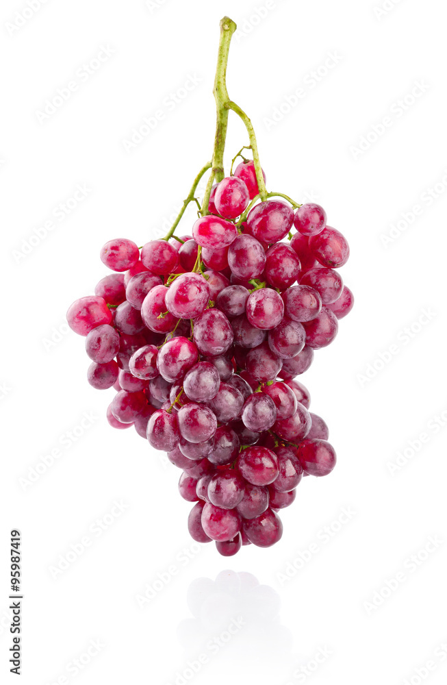 Fototapeta premium Cluster fresh grapes ripe fruit. Isolated on white background