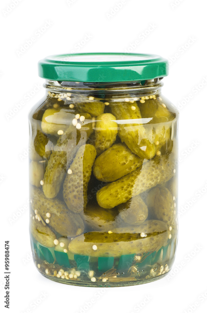 Glass jar with pickles Glass jar with pickles