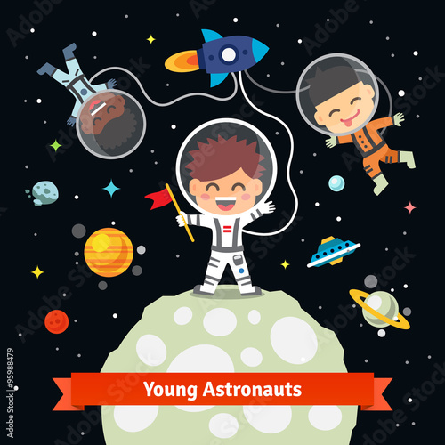 Astronaut kids on space international expedition