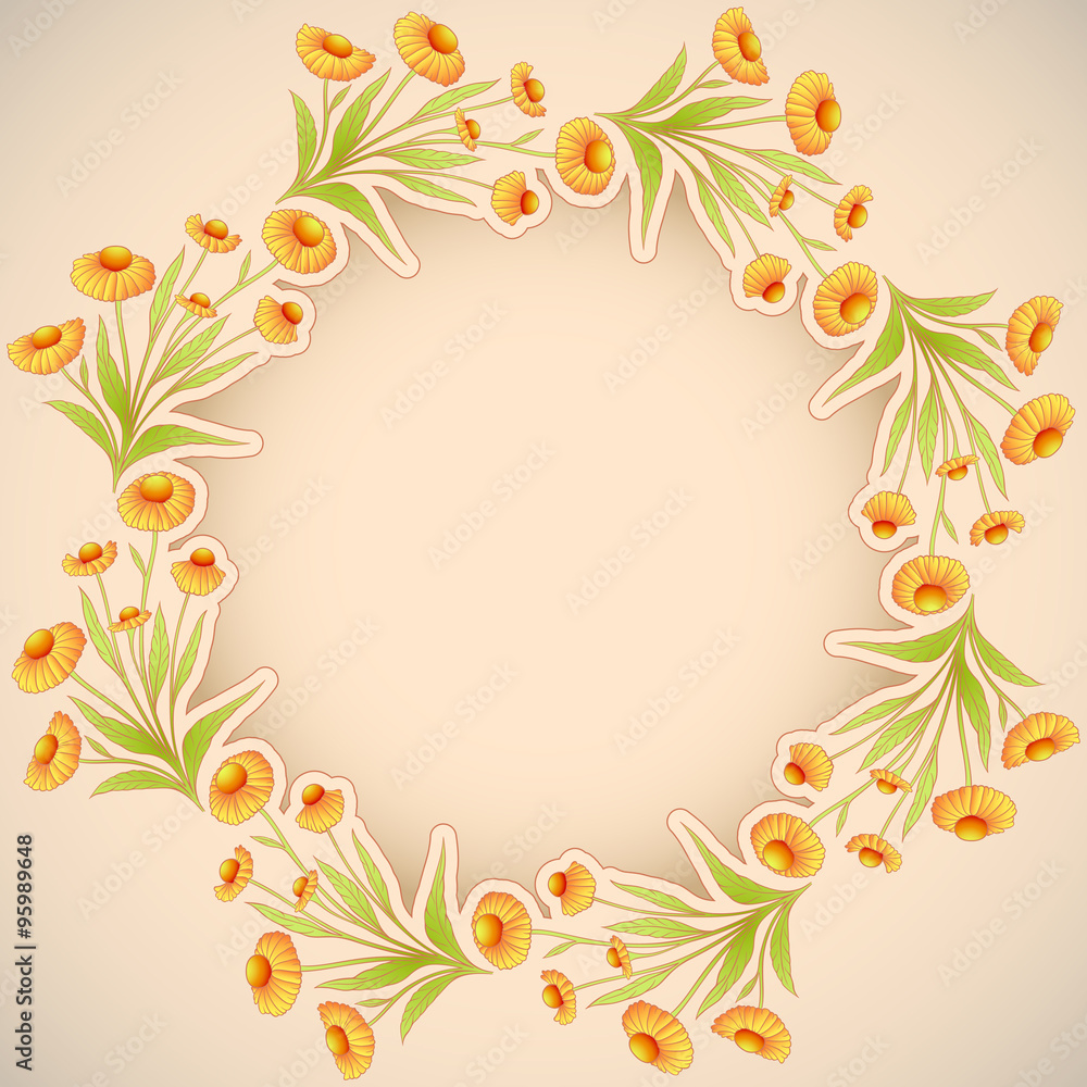 Vector floral decorative background. Vector floral decorative background.