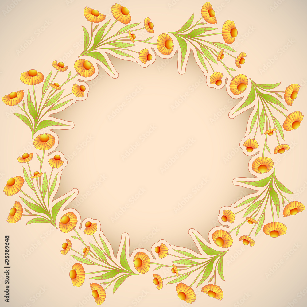 Vector floral decorative background.