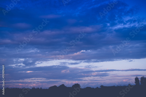 Cloudy blue sky abstract background