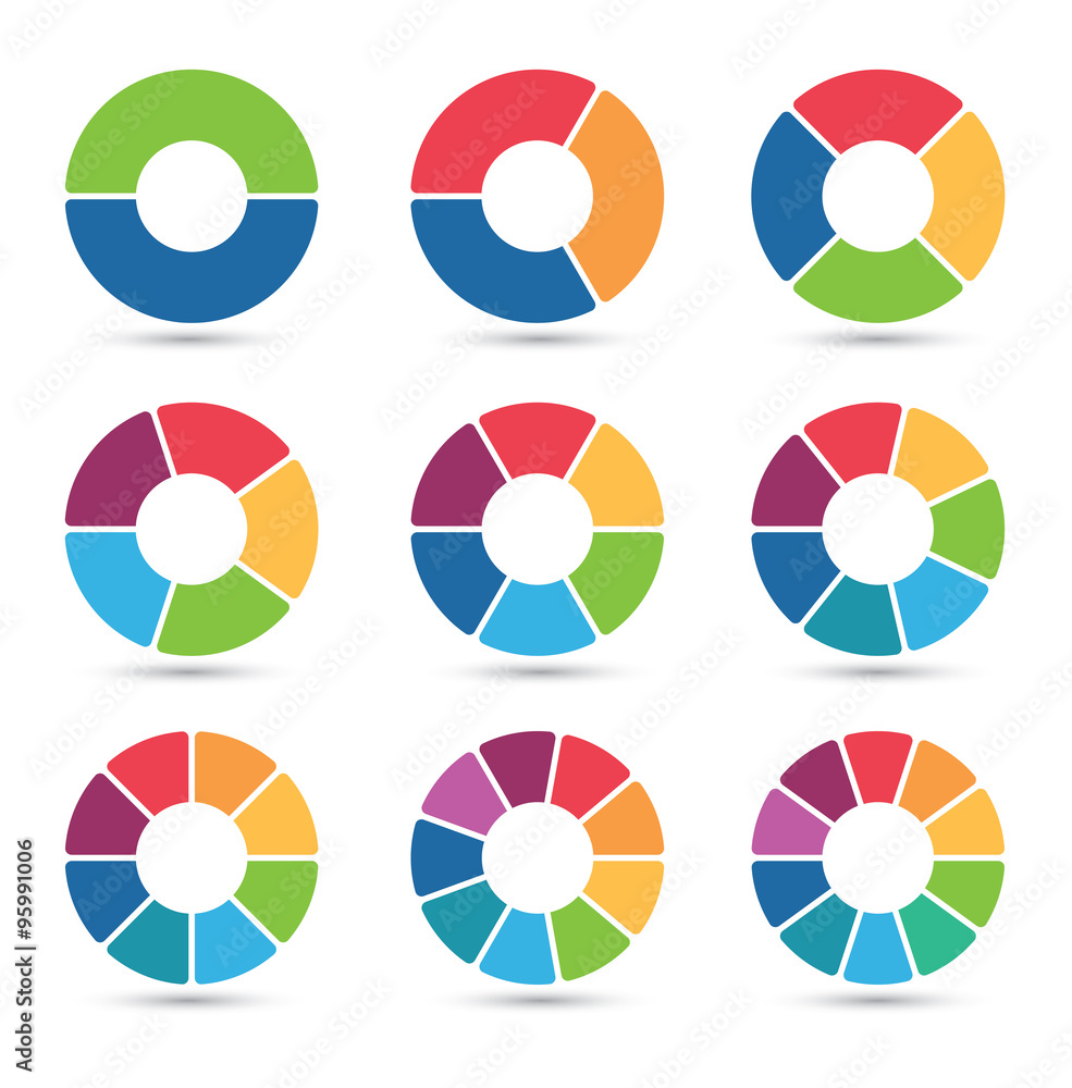 circular charts collection Stock Vector Adobe Stock