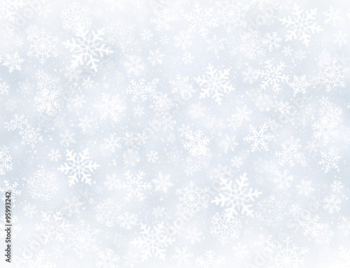 Winter snowflakes background