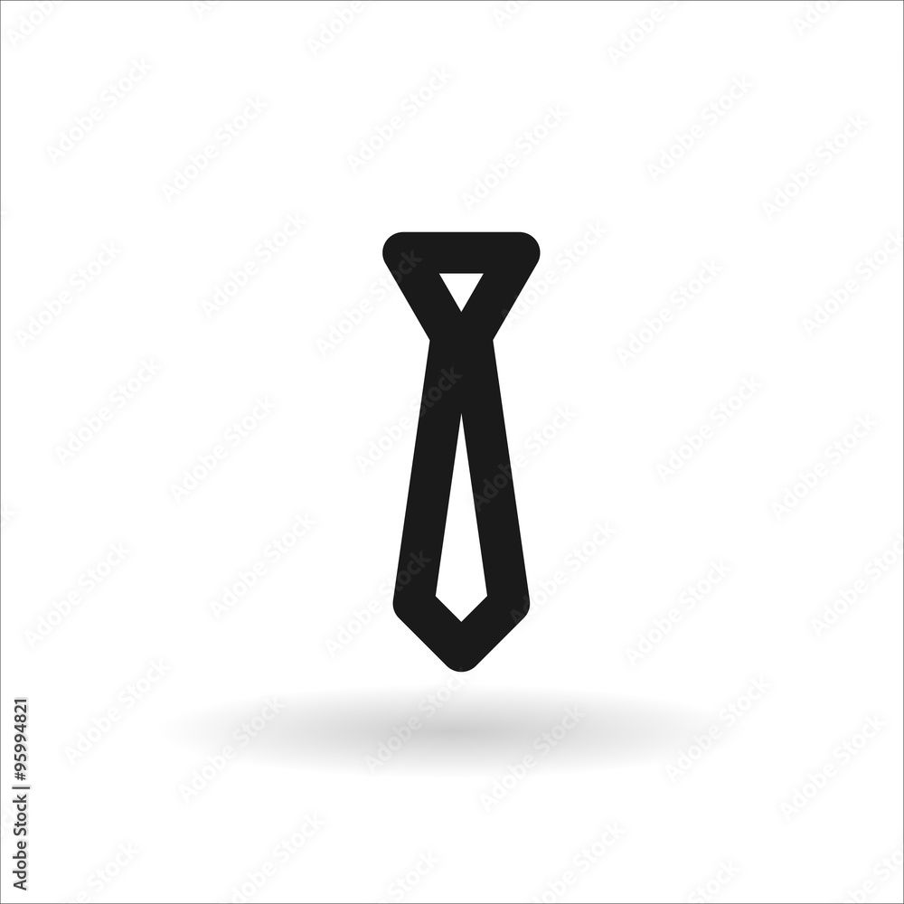 Black tie vector line icon on white background Black tie vector line icon on white background