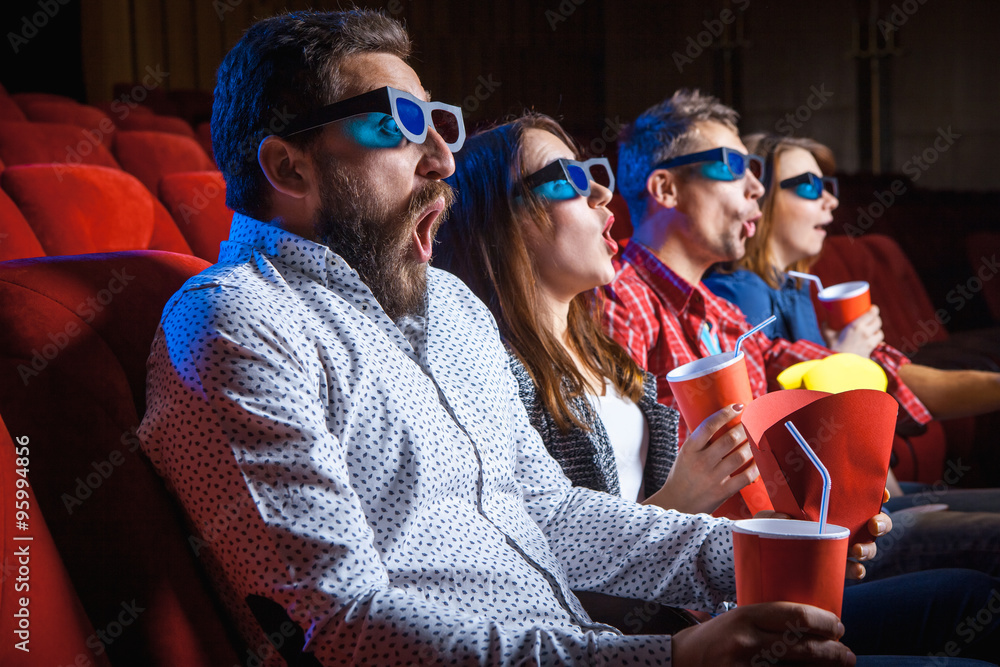 Obraz premium The people's emotions in the cinema