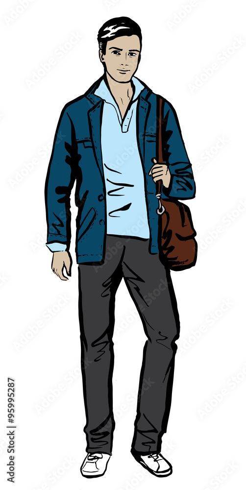 man walking on street man walking on street
