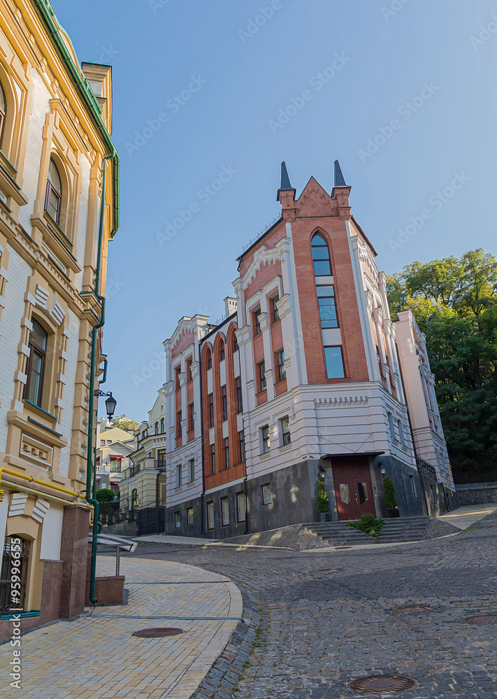 Old houses in the historic city of Kiev