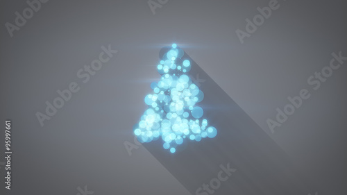 glowing christmas tree shape
